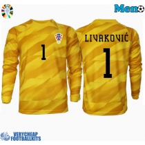 Croatia Dominik Livakovic #1 Goalkeeper Replica Home Shirt Euro 2024 Long Sleeve